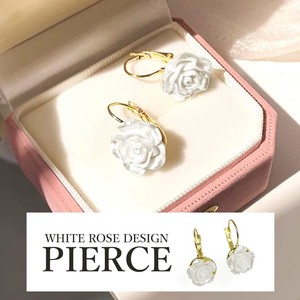 Pierced Earringss Design White Ladies'