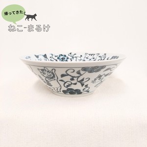 Mino ware Main Dish Bowl Cat Made in Japan