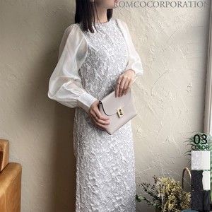 Casual Dress Puffy Jacquard Organdy One-piece Dress 【2024NEWPRODUCT♪】