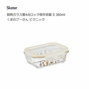 保存容器/储物袋 野餐 小熊维尼 耐热玻璃 Skater 370ml