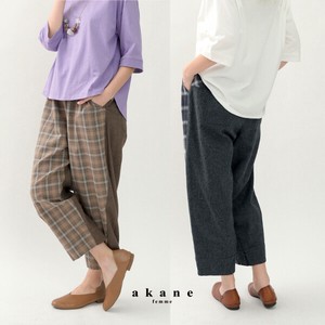 Cropped Pant Cropped Waist Plaid Switching