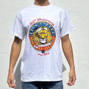 Pre-order T-shirt White T-Shirt coffee Spring/Summer LION