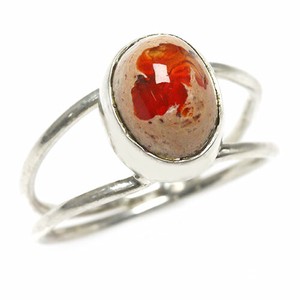 Silver-Based Opal/Tourmaline Ring Rings