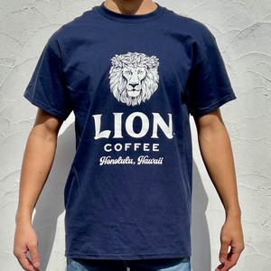 予約販売　2024春夏　新商品　Tシャツ　LION COFFEE  NUTRITION LABEL T　ネイビー