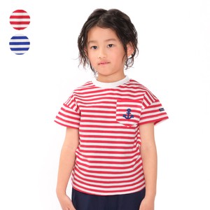 Kids' Short Sleeve T-shirt Anchor Pocket Embroidered Border