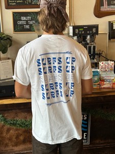 2024春夏　新商品　Tシャツ　SURFERS COFFEE  SURF'S UP  T　ホワイト