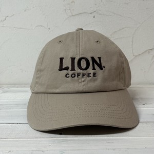 予約販売　2024春夏　新商品　LION COFFEE  ロゴ ベースボールキャップ　（刺繍） ベージュ
