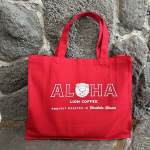 Tote Bag Red coffee Spring/Summer Aloha LION
