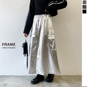 Skirt Foil Print Cut-and-sew Cargo Skirt 【2024NEW】