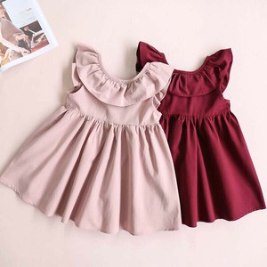 Kids' Casual Dress Little Girls Plain Color Sleeveless One-piece Dress