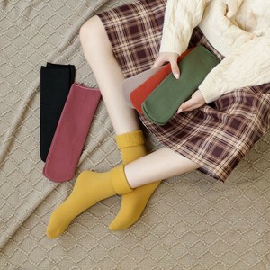 Knee High Socks Plain Color Socks Ladies' Autumn/Winter