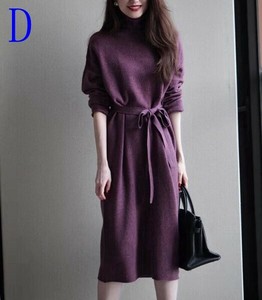 ワンピース 秋冬  長袖   無地   快適 レディースファッション   BJLYA853