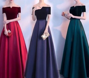 Formal Dress Plain Color Ladies'