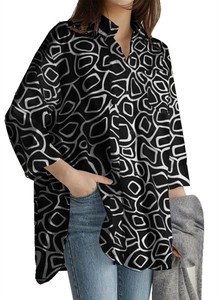 シャツ・ブラウス  長袖  花柄 ゆったり  快適  レディースファッション      BJLYA1116