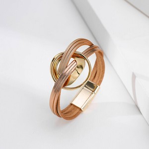 マルチレイヤーレザーブレスレット レディースファッション    BYMA730