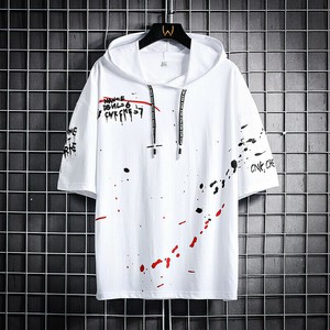 Tシャツ 半袖  フード付き   快適 メンズファッション    BYMA808