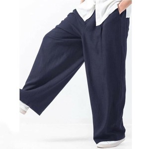 Full-Length Pant Plain Color Wide Pants M