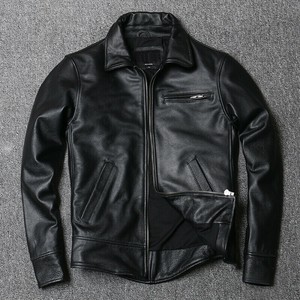 ジャケット  本革 長袖 ブラック  秋冬   快適 メンズファッション    BYMA2754