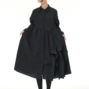Casual Dress Long Sleeves black One-piece Dress Ladies' M