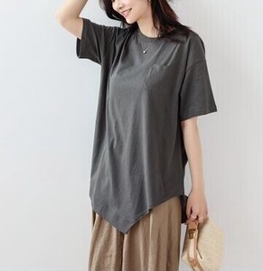 T-shirt Plain Color T-Shirt Spring/Summer Ladies' Short-Sleeve