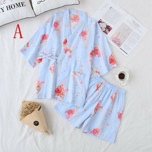 Pajama Set Floral Pattern Summer Ladies' Thin