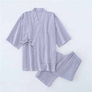 Pajama Set Plain Color Spring/Summer Unisex