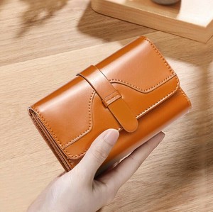 Trifold Wallet Cattle Leather Ladies'