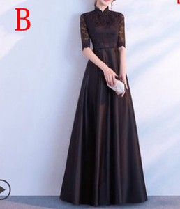 Formal Dress Plain Color One-piece Dress Ladies'