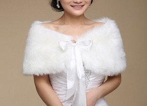 ストール  花嫁  冬 保温  快適   ホワイト ファッション   D33#ZJEB518