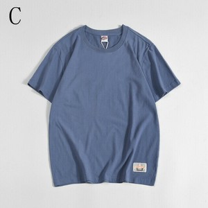 Tシャツ  半袖  無地   快適  ラウンドネック  メンズファッション   DH5#ZJEA1125