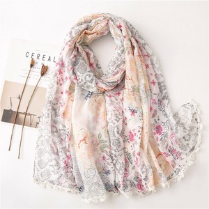 Thick Scarf Scarf Floral Pattern Ladies Thin