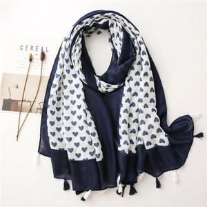 Thick Scarf Scarf Floral Pattern Cotton Linen Ladies Thin