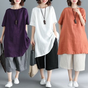 Button Shirt/Blouse Plain Color Cotton Ladies