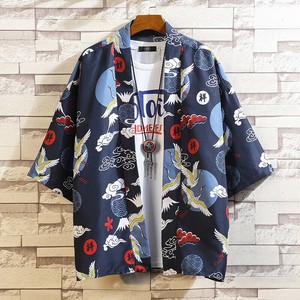 和服・羽織り   マント カーディガン  仙鶴   ゆったり  快適   メンズファッション  DZJEA1889