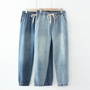Denim Knee-Length Pant Ladies fashion Plain Color