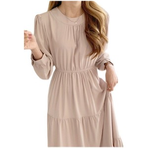 Casual Dress Plain Color Long Sleeves Ladies