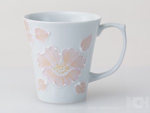 「有田焼」 釉花 マグカップ 桃色
