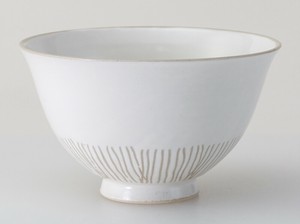 「波佐見焼」 クシメ 茶碗 粉引　日本製