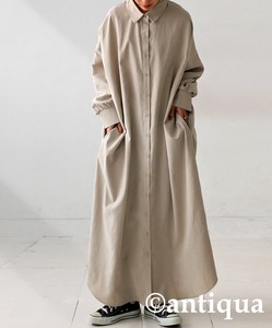 Antiqua Casual Dress Long Sleeves Long One-piece Dress Ladies'