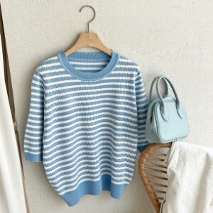 Sweater/Knitwear Border Cut-and-sew 2024 Spring/Summer