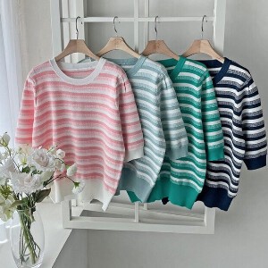 Sweater/Knitwear Knit Sew Border 2024 Spring/Summer