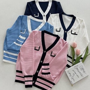 Sweater/Knitwear Knit Cardigan 2024 Spring/Summer