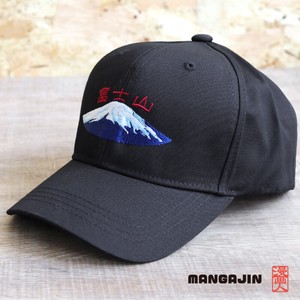 Baseball Cap Twill Mount Fuji Casual Embroidered Ladies' Men's