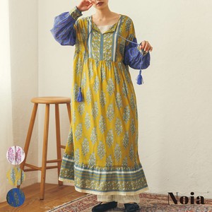 Casual Dress Pudding Cotton Switching 2024 New