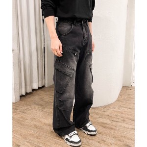 Full-Length Pant black Denim Pants Men's