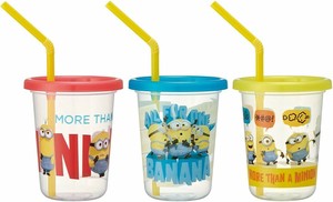 ストロー付きタンブラー230ml 3個セット ミニオンズ SIH2ST