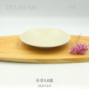 TEZAWARI　石目4.0皿【取皿 日本製 美濃焼 和食器　オリジナル】