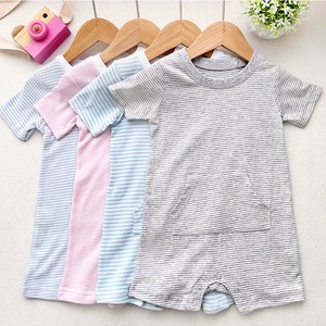 Baby Dress/Romper Plain Color Short-Sleeve