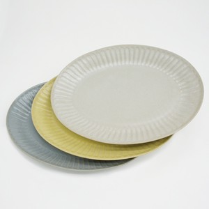 [Bread and Rice…]Pleated Pottery ROUND PLATE M