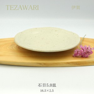 TEZAWARI　石目5.0皿【皿 日本製 美濃焼 和食器　オリジナル】
